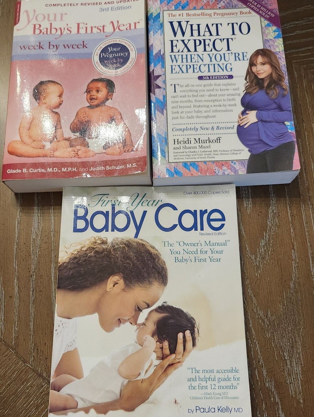 Lot Of 3: Pregnancy And Child Care Books:  What To Expect, 1st Year, Baby Care